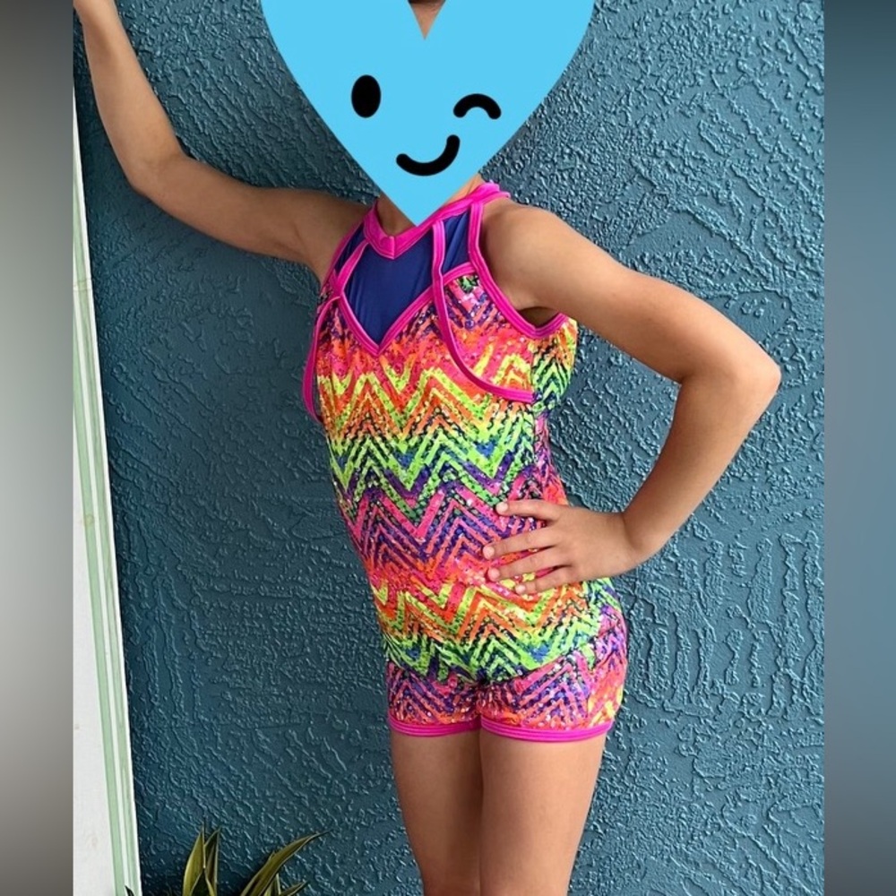 Colorful acro costume